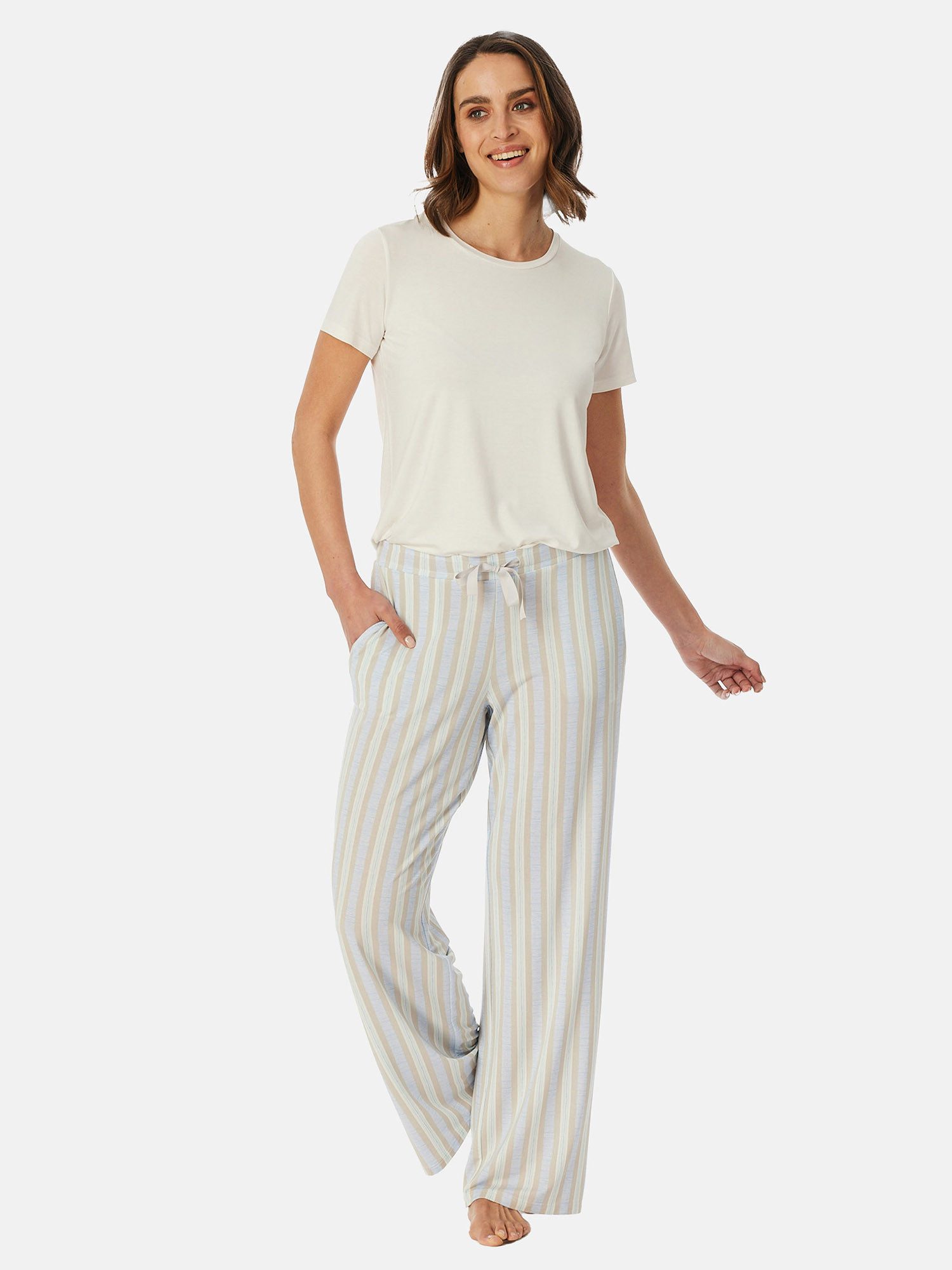 Schiesser Pyjamahose Mix & Relax schlaf-hose pyjama schlafmode günstig online kaufen