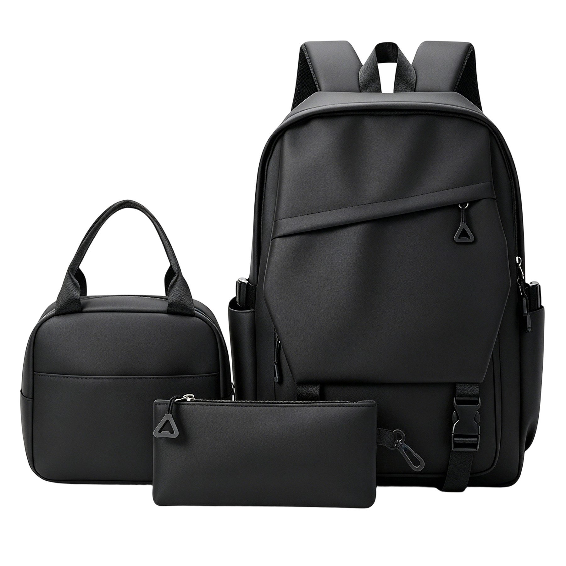 Mutig Schulrucksack Schulrucksack Jungen Mädchen Teenager 3-teiliges Set (Leichte Schultasche Casual Daypack, College Laptop-Rucksack, 3-tlg., für Männer Frauen, für Sports High School Backpack), mit Lunch Bag und Federmäppchen