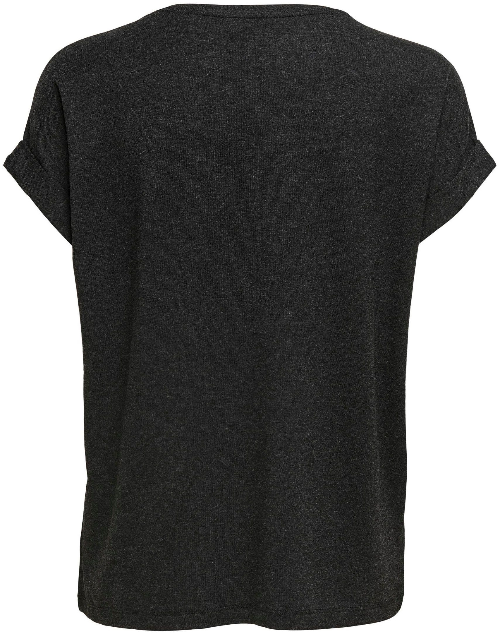ONLY grey Aufschlag dark mit ONLMOSTER Arm am melange T-Shirt