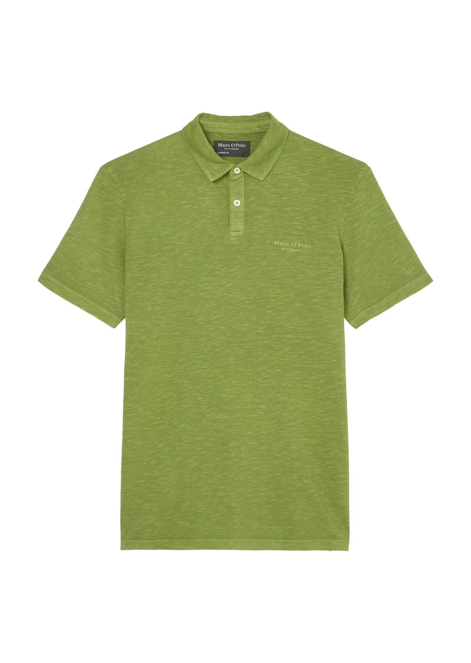 Marc O'Polo Poloshirt hochwertiger grün Bio-Baumwolle aus