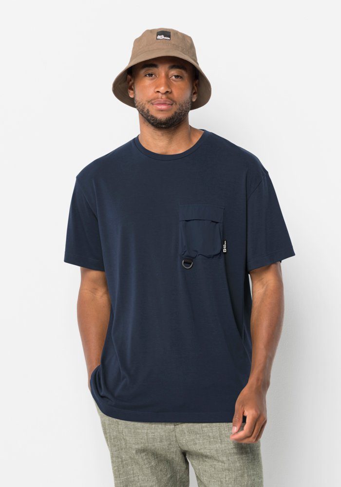 Jack Wolfskin T-Shirt WANDERTHIRST T M night-blue