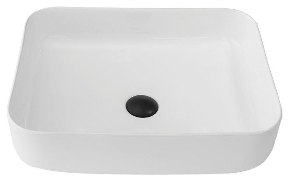 welltime Aufsatzwaschbecken Vicenza, Rechteckig, Breite 58 cm, Tiefe 46 cm, Becken, Waschbecken