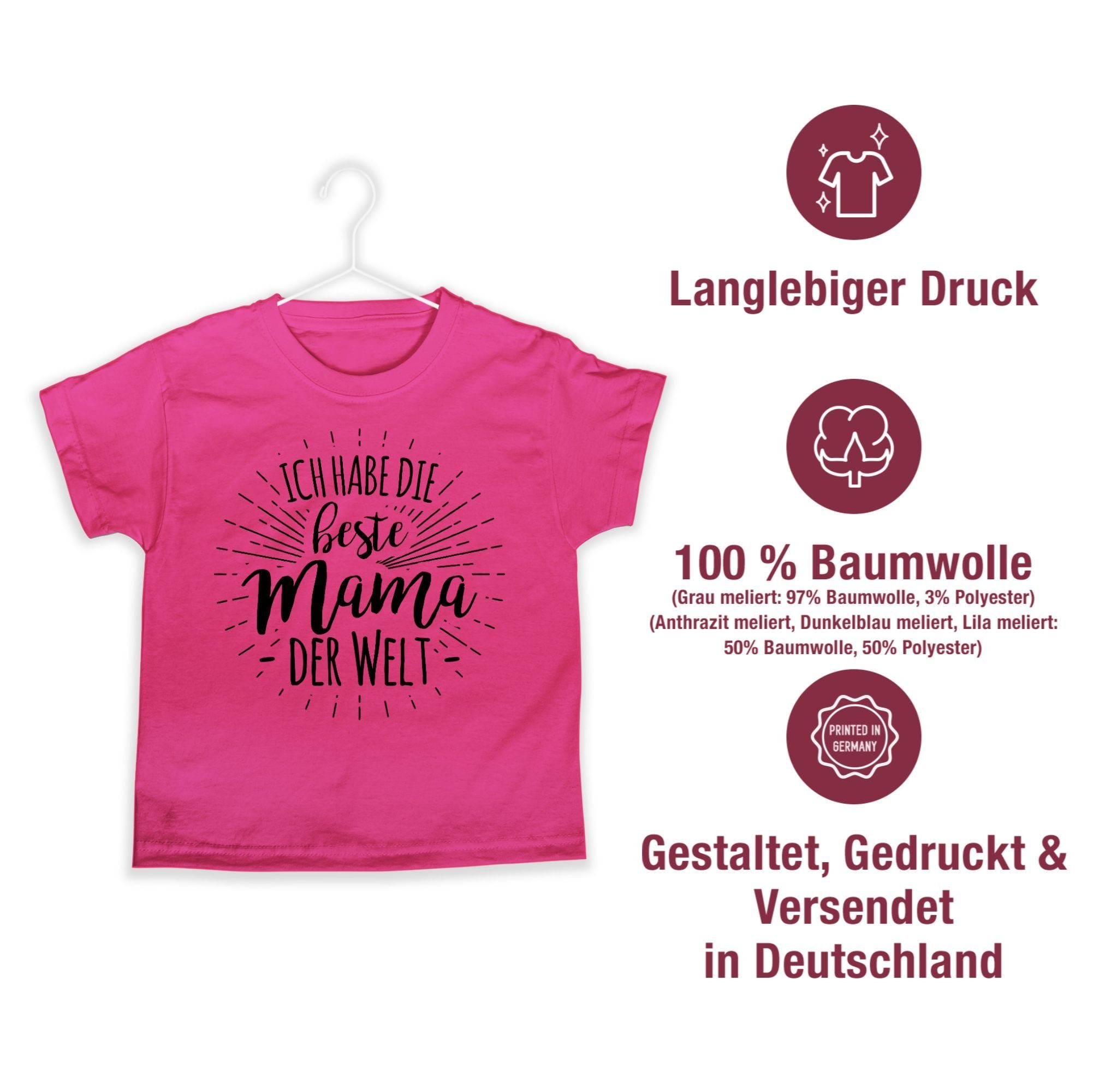 Ich Welt Mama der Muttertagsgeschenk 1 die Fuchsia habe T-Shirt beste Shirtracer