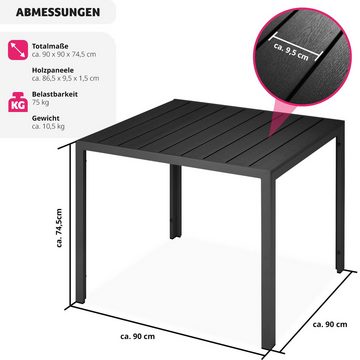 tectake Gartentisch Maren (1-St., 1 tlg), robuste Oberfläche