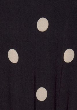 LASCANA Midikleid (mit Gürtel) mit Punktedruck und Taschen, Sommerkleid