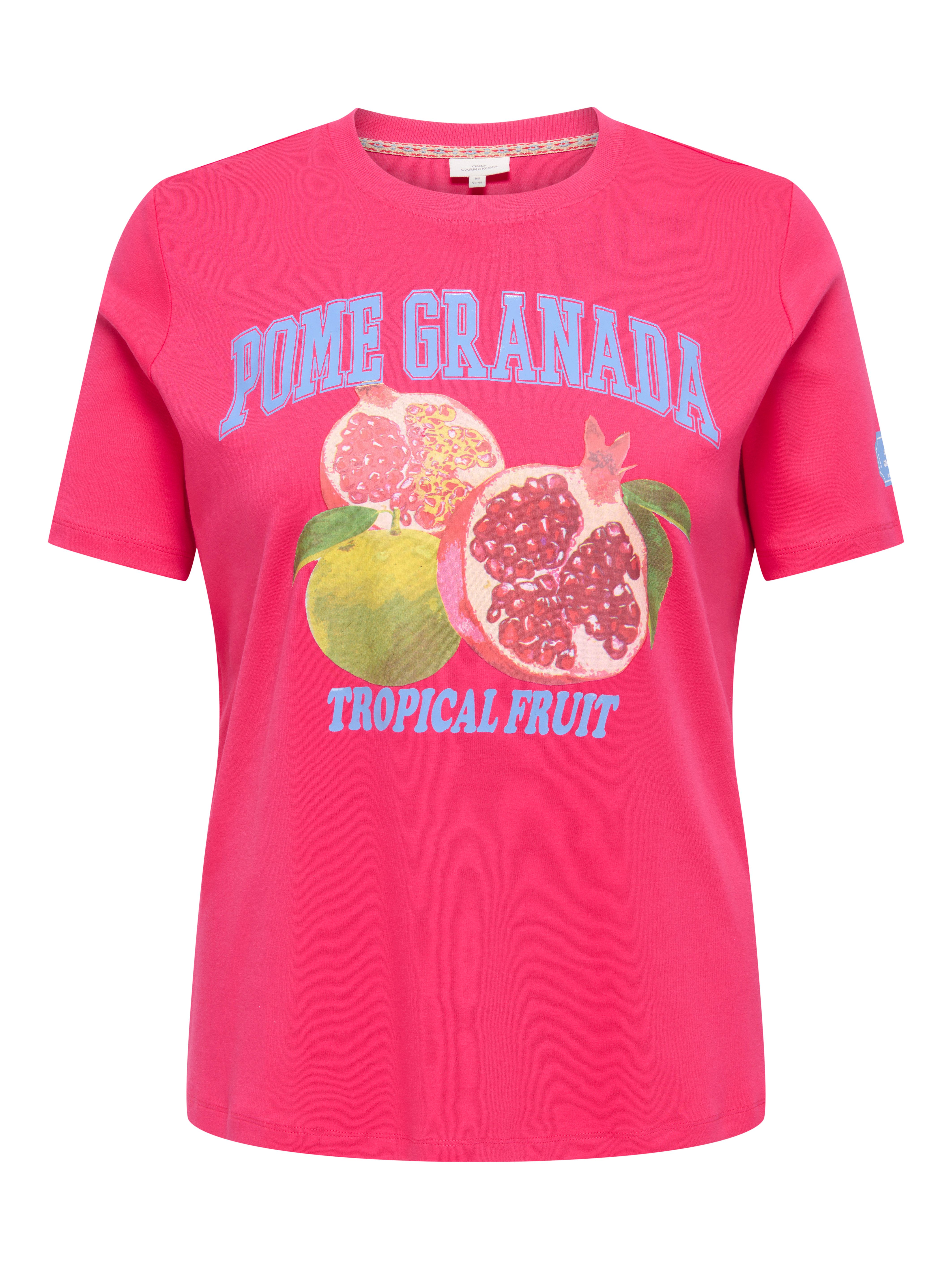ONLY CARMAKOMA Rundhalsshirt CARJENNY LIFE SS PRINT JEANS TEE JRS