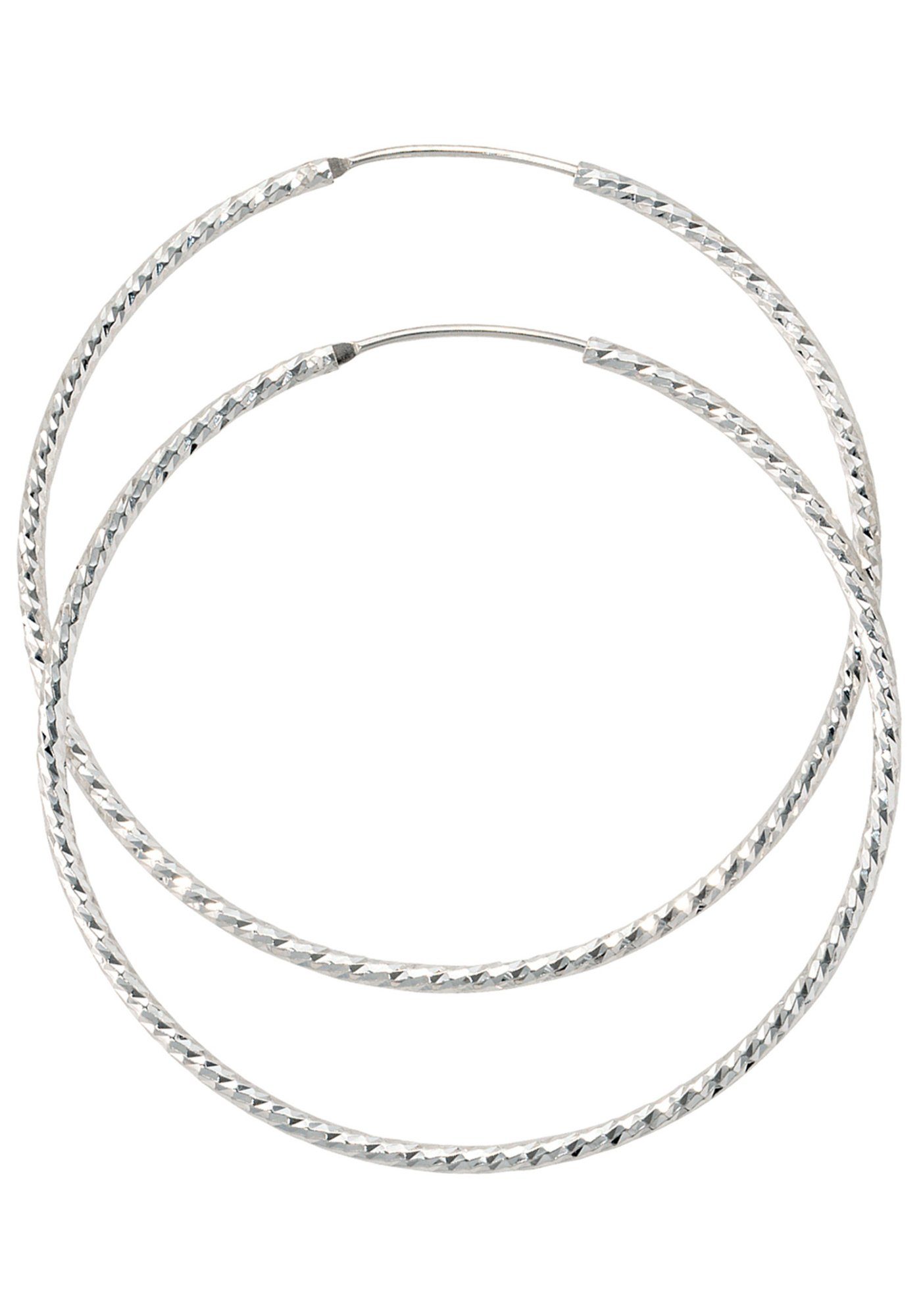 JOBO Paar Creolen, rund 925 Silber diamantiert günstig online kaufen