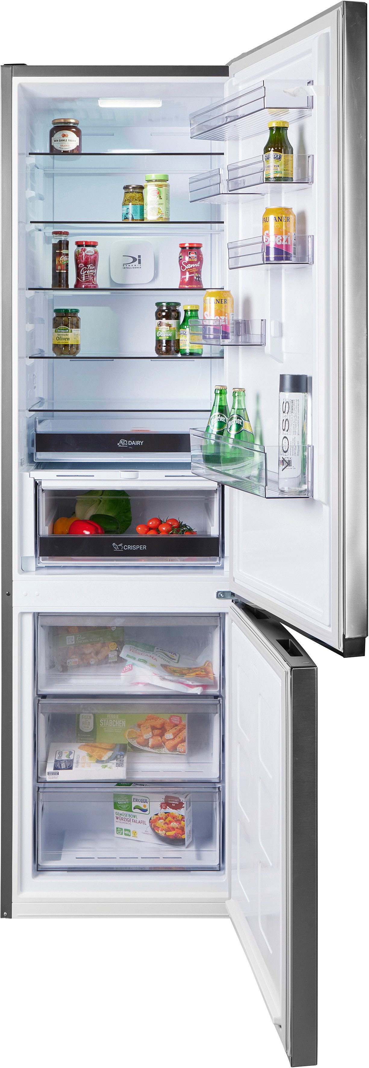 BAUKNECHT Kühl-/Gefrierkombination BKGN 203C IN, 203,5 cm hoch, 59,5 cm breit, Extra viel Stauraum - 415 L Fassungsvermögen