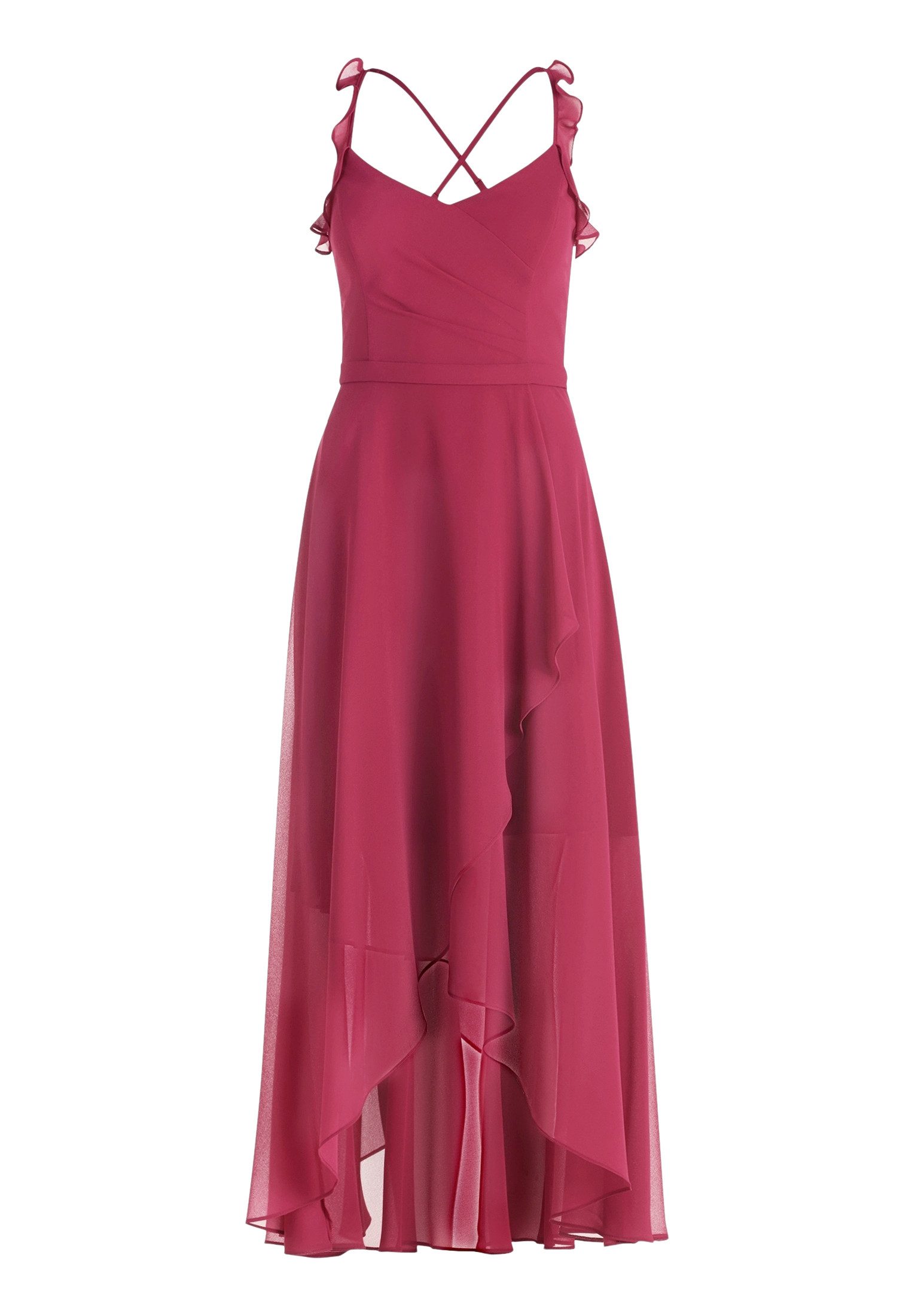 Vera Mont Abendkleid Damen mit Volant Wickel-Design