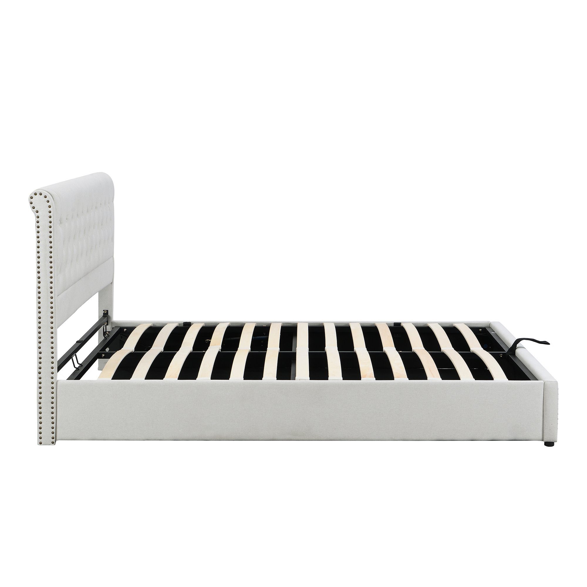 Boxspringbett (Doppelbett Polsterbett), Hydraulisches Funktionsbett 180x200cm mit Bettkasten