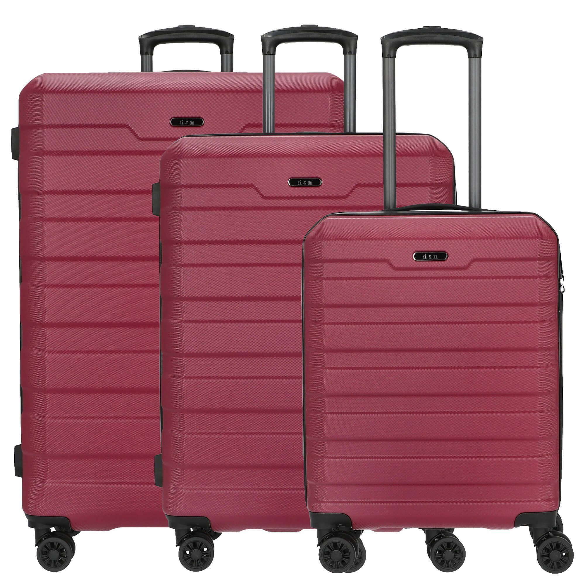 D&N Trolley Travel Line 2400 - Trolley-Set, 3tlg., 4 Rollen pink