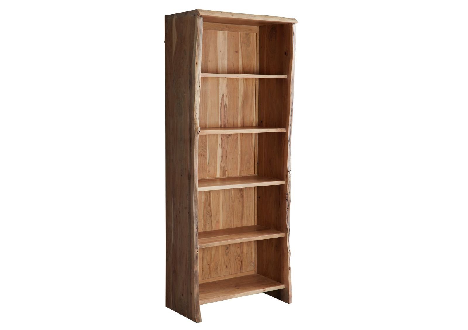 Massivmoebel24 Bücherregal PURE ACACIA, 1-tlg., Regal Akazie 81x45x204 natur lackiert PURE ACACIA #106