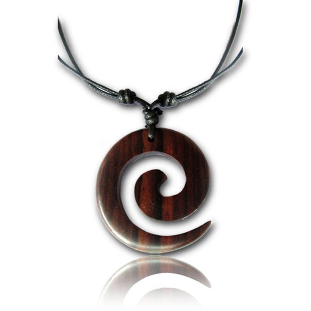 viva-adorno Kette mit Anhänger Halskette Holzanhänger günstig online kaufen