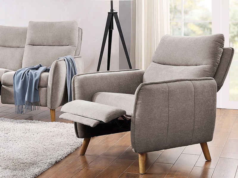 ATLANTIC home collection Sessel Neo, im skandinavischem Design mit Relaxfunktion und Taschenfederkern