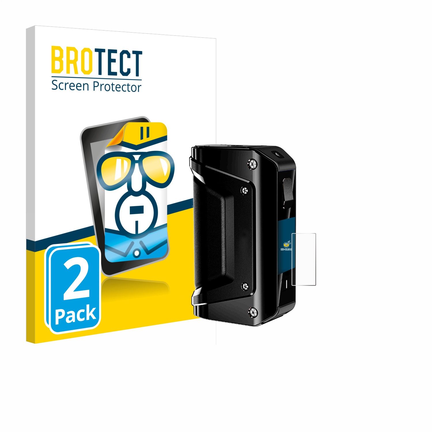 BROTECT Displayschutzfolie Schutzfolie für geekvape Aegis 3, 2 Stück, Displayschutz Schutz Folie Klar Transparent