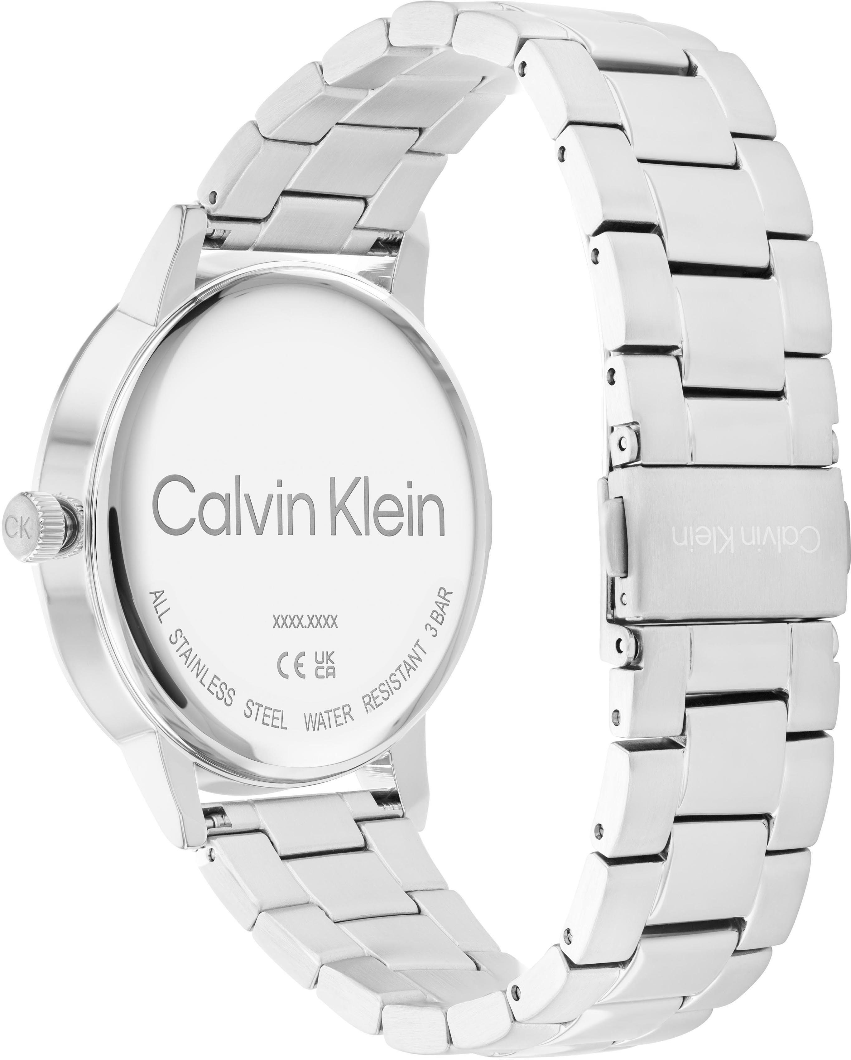 Calvin Klein Quarzuhr LINKED 25200053, Armbanduhr, Herrenuhr, Datum, Mineralglas, Edelstahlarmband