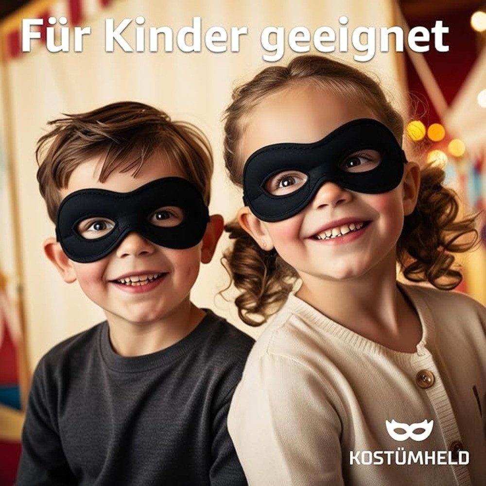 TK Gruppe Kostüm Bandit Zoro Augenmaske Panzerknacker schwarz Fasching & Karneval