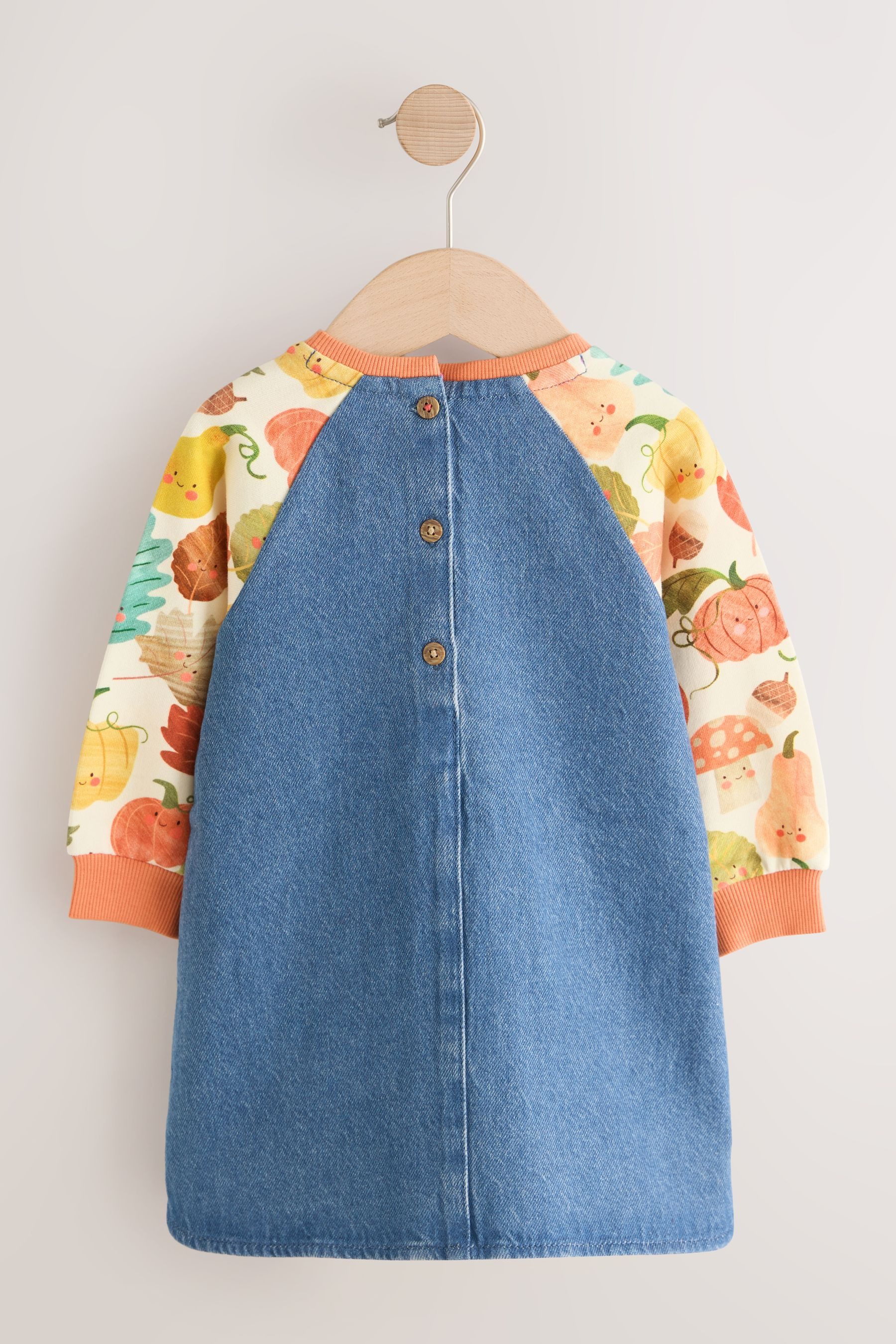 Next Jeanskleid Denim-Kleid mit Raglanärmeln (1-tlg)