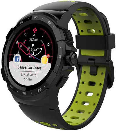 MYKRONOZ Smartwatch (Android iOS), GPS Multisport vereint Ihre täglichen Abenteuer – Schwarz Grau