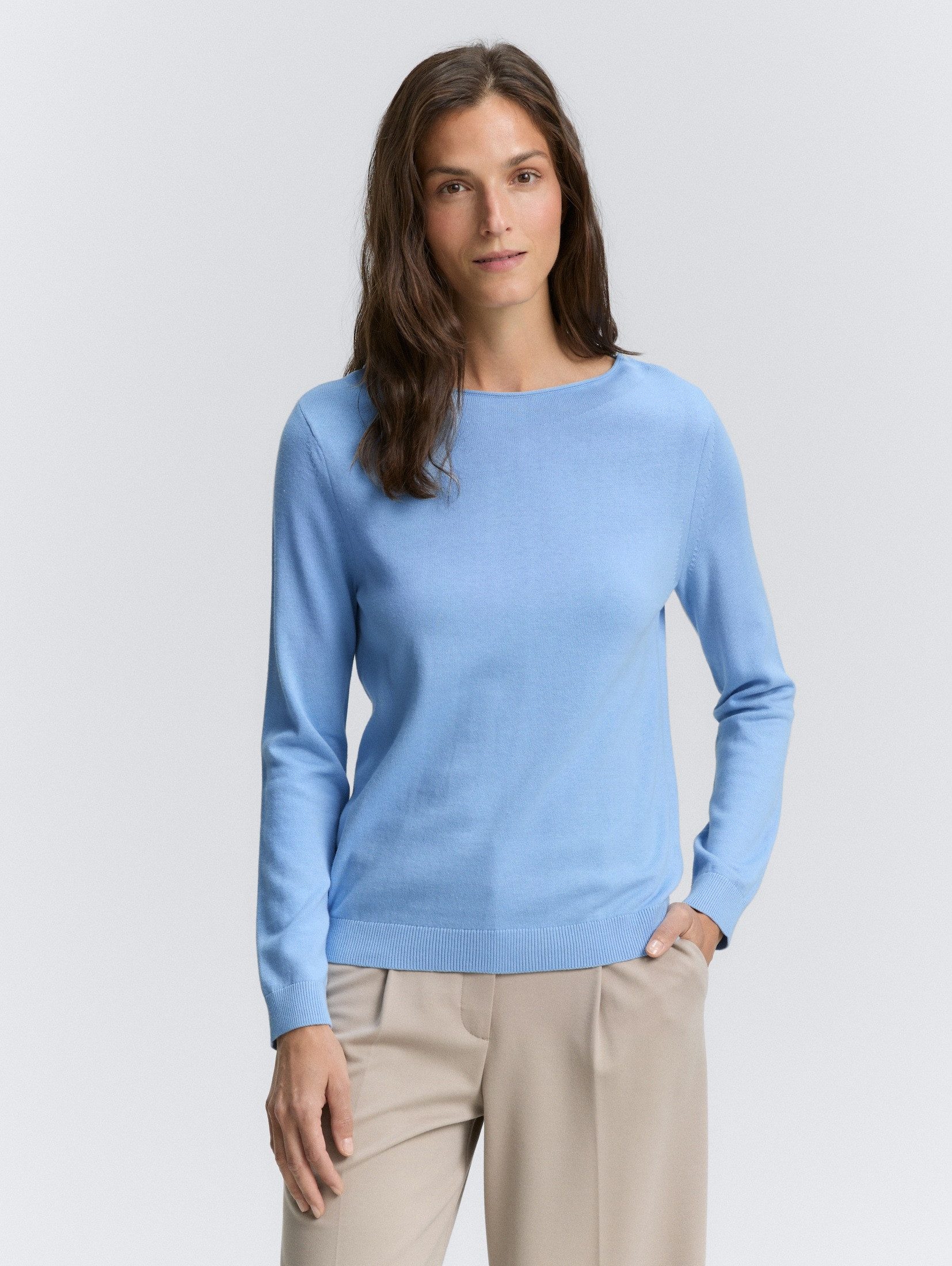 TOM TAILOR Strickpullover Strickpullover mit U-Boot-Ausschnitt günstig online kaufen