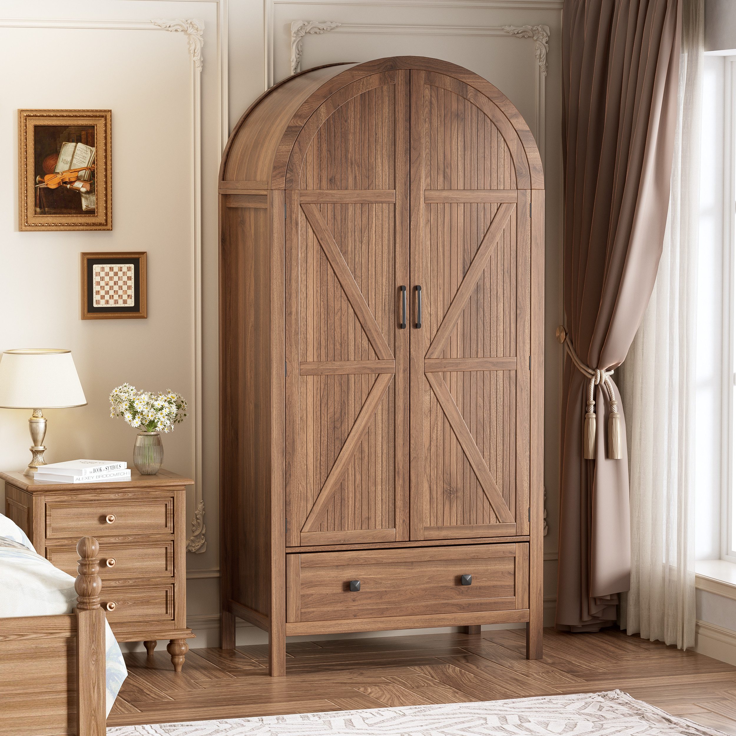 TWSOUL Kleiderschrank Moderner Kleiderschrank mit LED-Beleuchtung günstig online kaufen