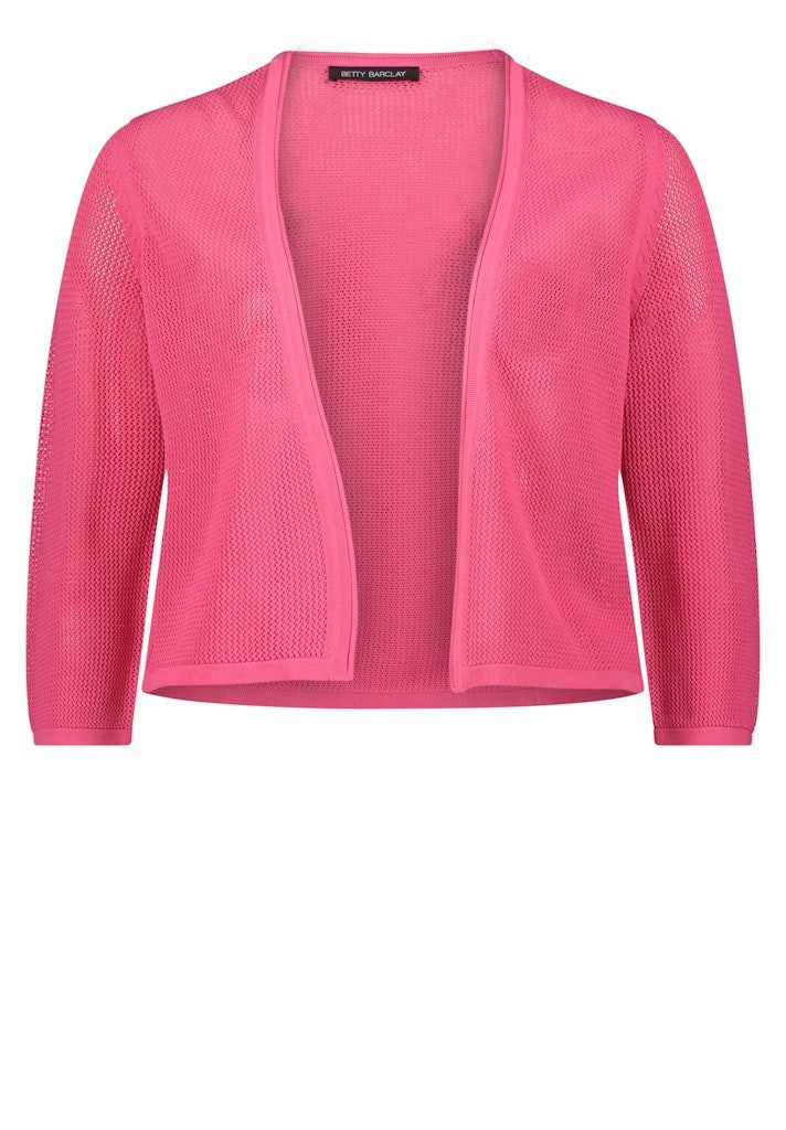 Betty Barclay Strickweste Strickjacke Kurz 3/4 Arm Pink Flambé