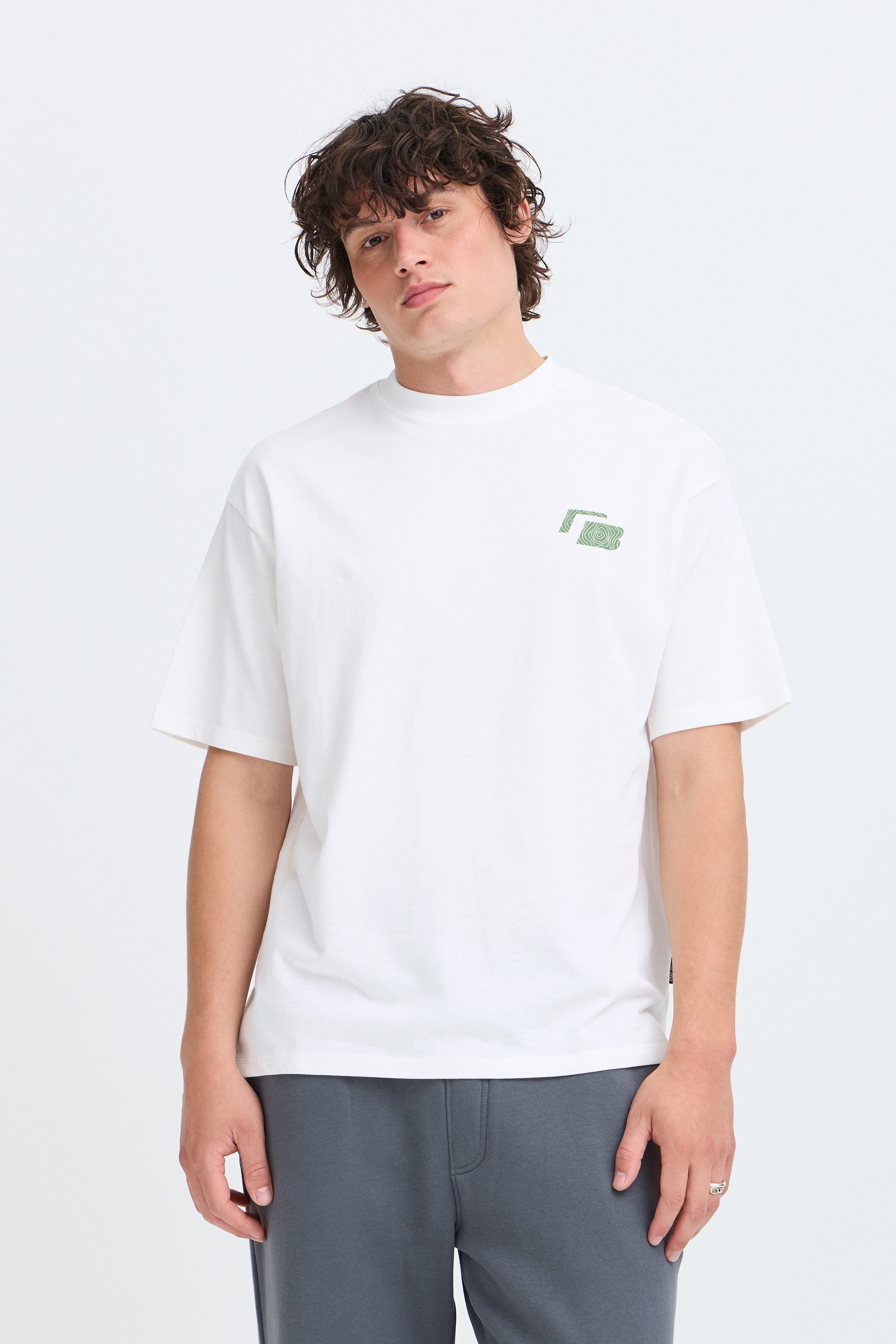 Blend Rundhalsshirt BHLAYNE S/S GRAPHIC TEE Baumwolle, relaxed fit