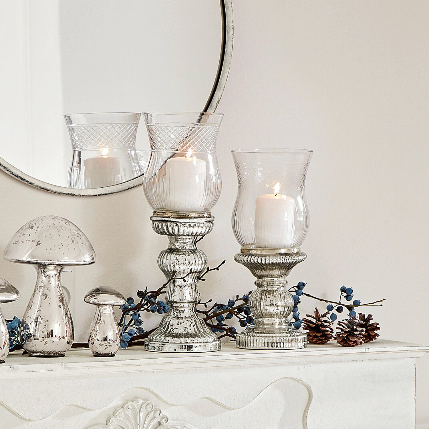 Mirabeau Windlicht Kerzenständer 2er Set Luisant günstig online kaufen