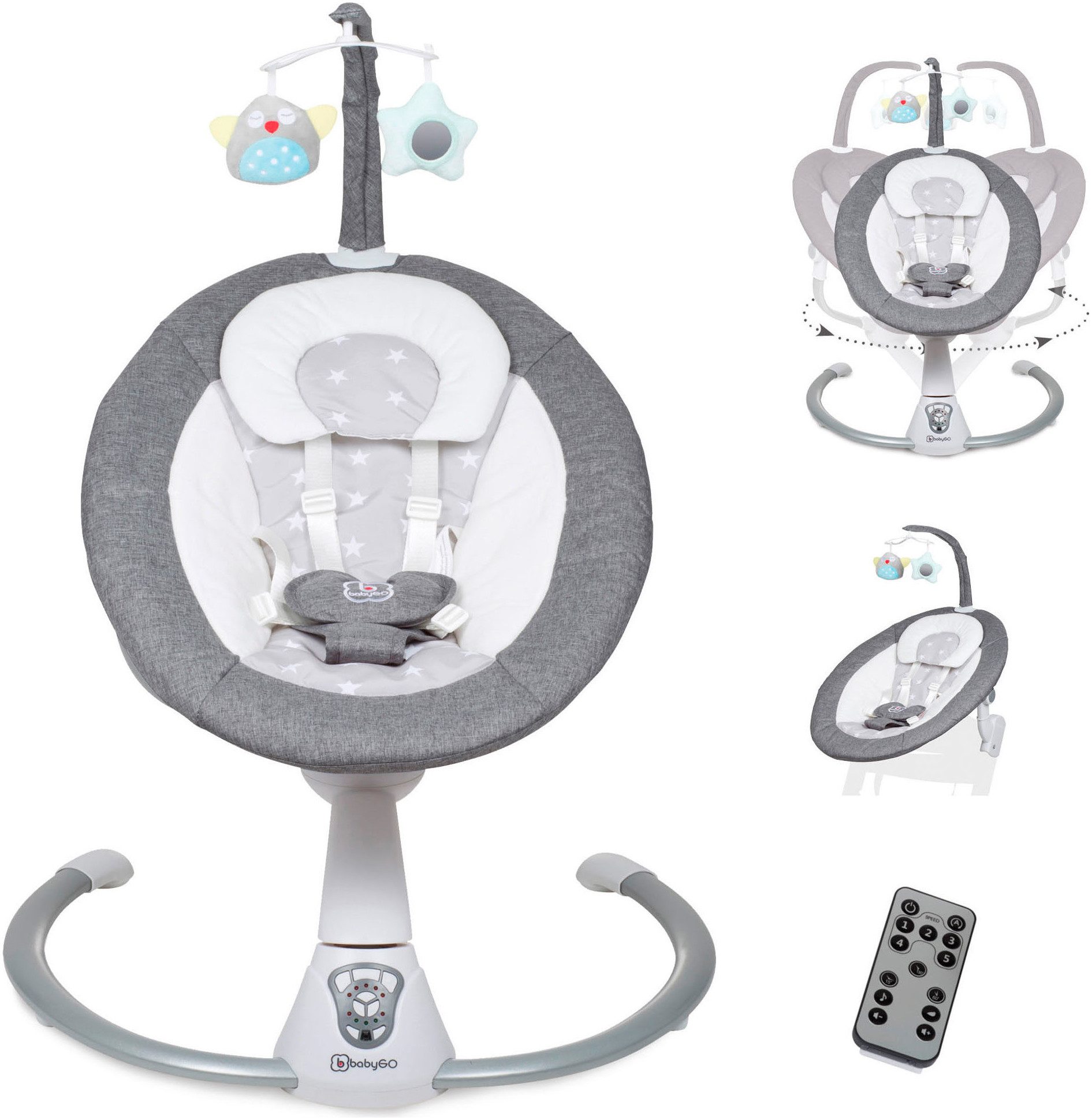 BabyGo Babywippe Homey, mit Schaukelbewegungen und Sound günstig online kaufen