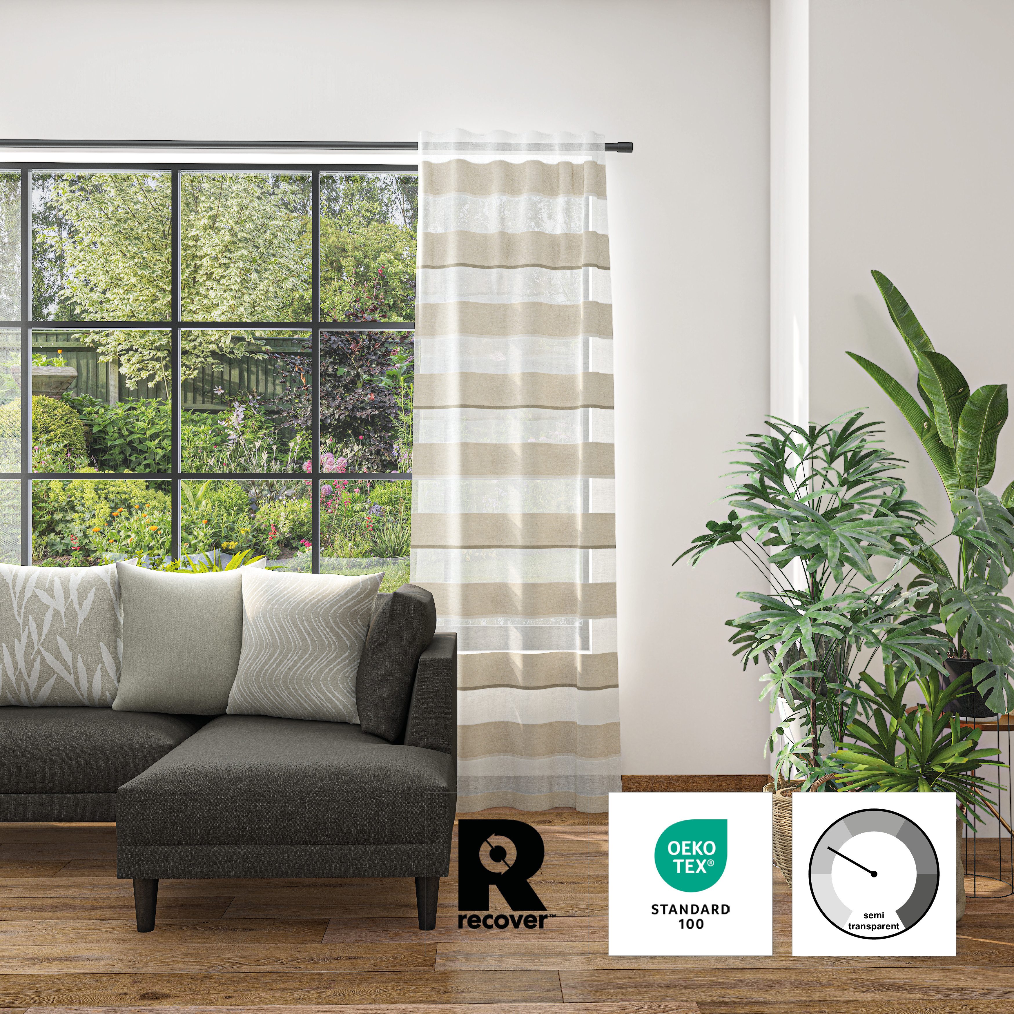 Neutex for you! Vorhang Leila Eco (1 St), Multifunktionsband, halbtransparent