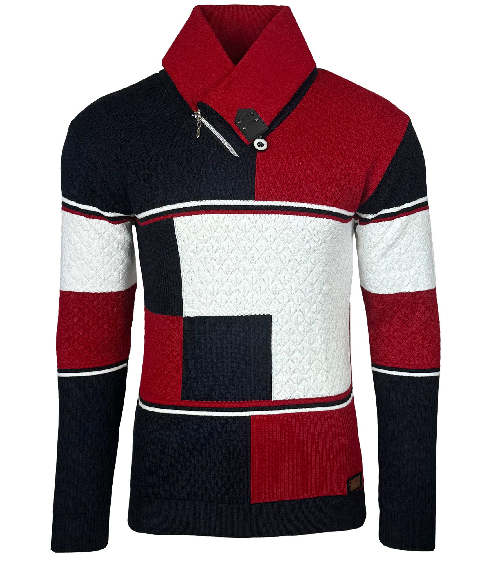 Baxboy Strickpullover Baxboy Herren Feinstrick Pullover Stehkragen Pulli B- günstig online kaufen