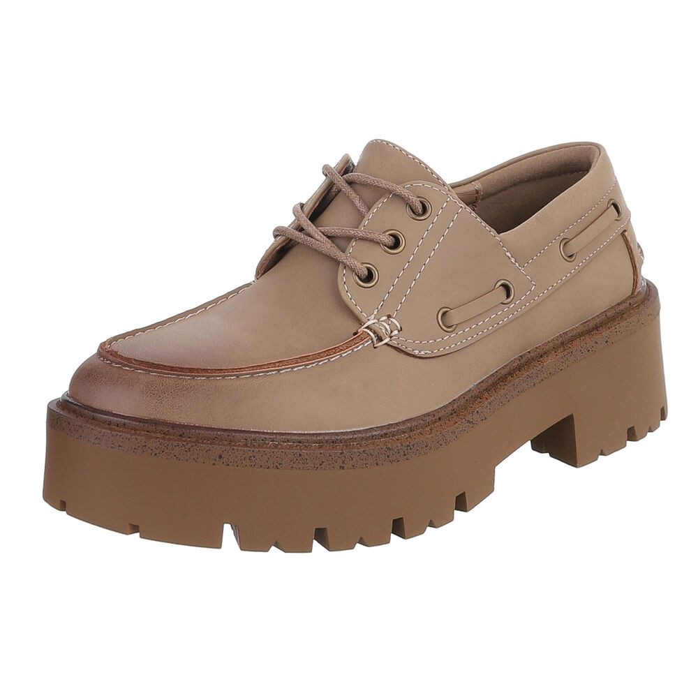 Ital-Design Komfortabler Schuh mit profilierter Sohle für Damen Schnürschuh günstig online kaufen