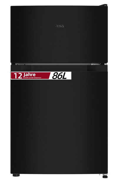 CHiQ Table Top Kühlschrank FTM86L4, 84.5 cm hoch, 47 cm breit, 25L Gefrierfach, 61L Kühlschrank,12 Jahre Garantie auf den Kompressor