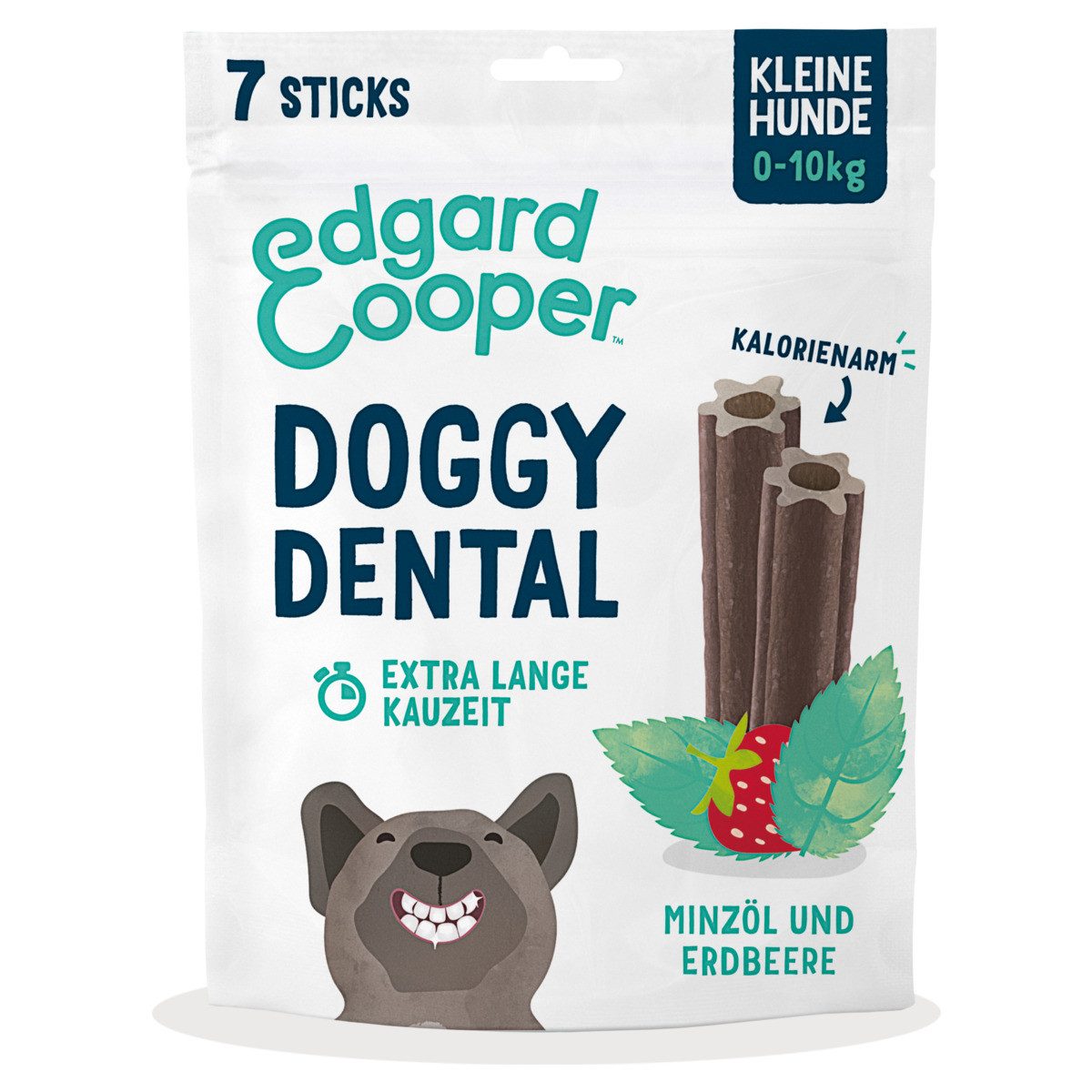 Edgard Cooper Doggy Dental Erdbeere & Minze S 105 g, Snack für: Hund
