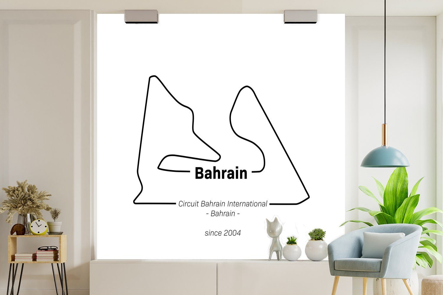 Schlafzimmer, für Vinyl Tapete Fototapete Wohnzimmer oder Formel - Matt, Bahrain - 1 St), (5 Rennstrecke, MuchoWow bedruckt, Wandtapete