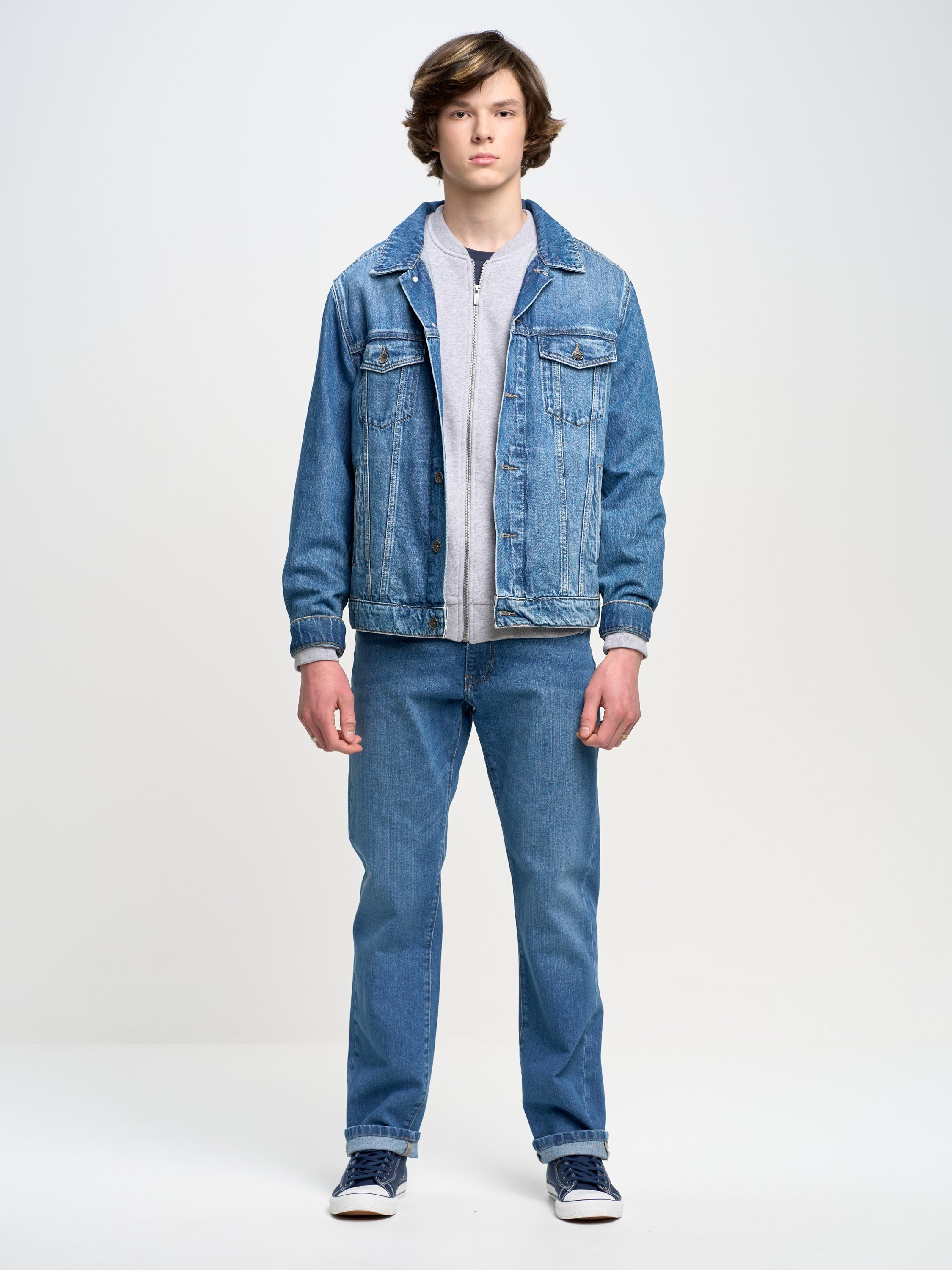 BIG STAR Straight-Jeans TRENT (1-tlg) hellblau