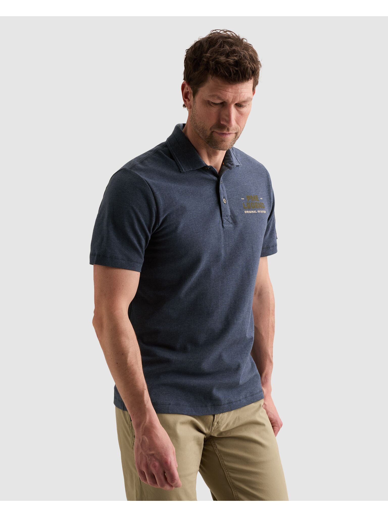 PME LEGEND Poloshirt Aufgesetzte Ärmeltasche mit Marken- Label – Bild 2 von 5