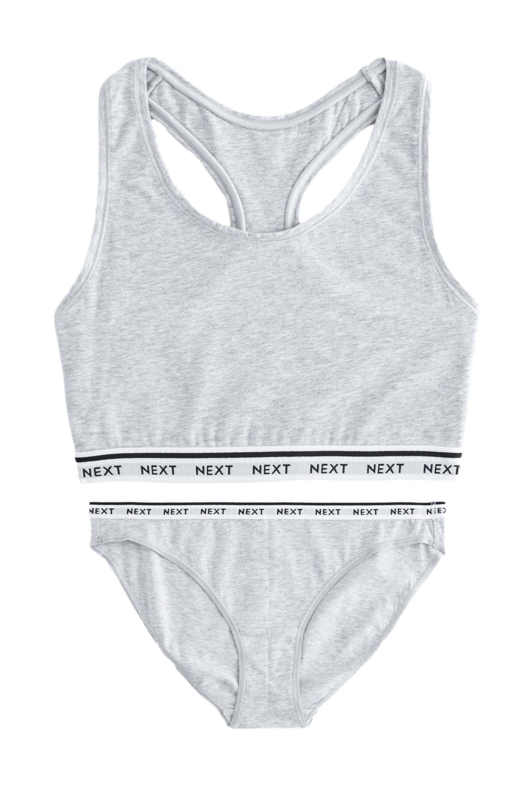 Next Set: Bügelloser BH Bügelloser, verkürzter BH und Slip im Set (2-tlg)