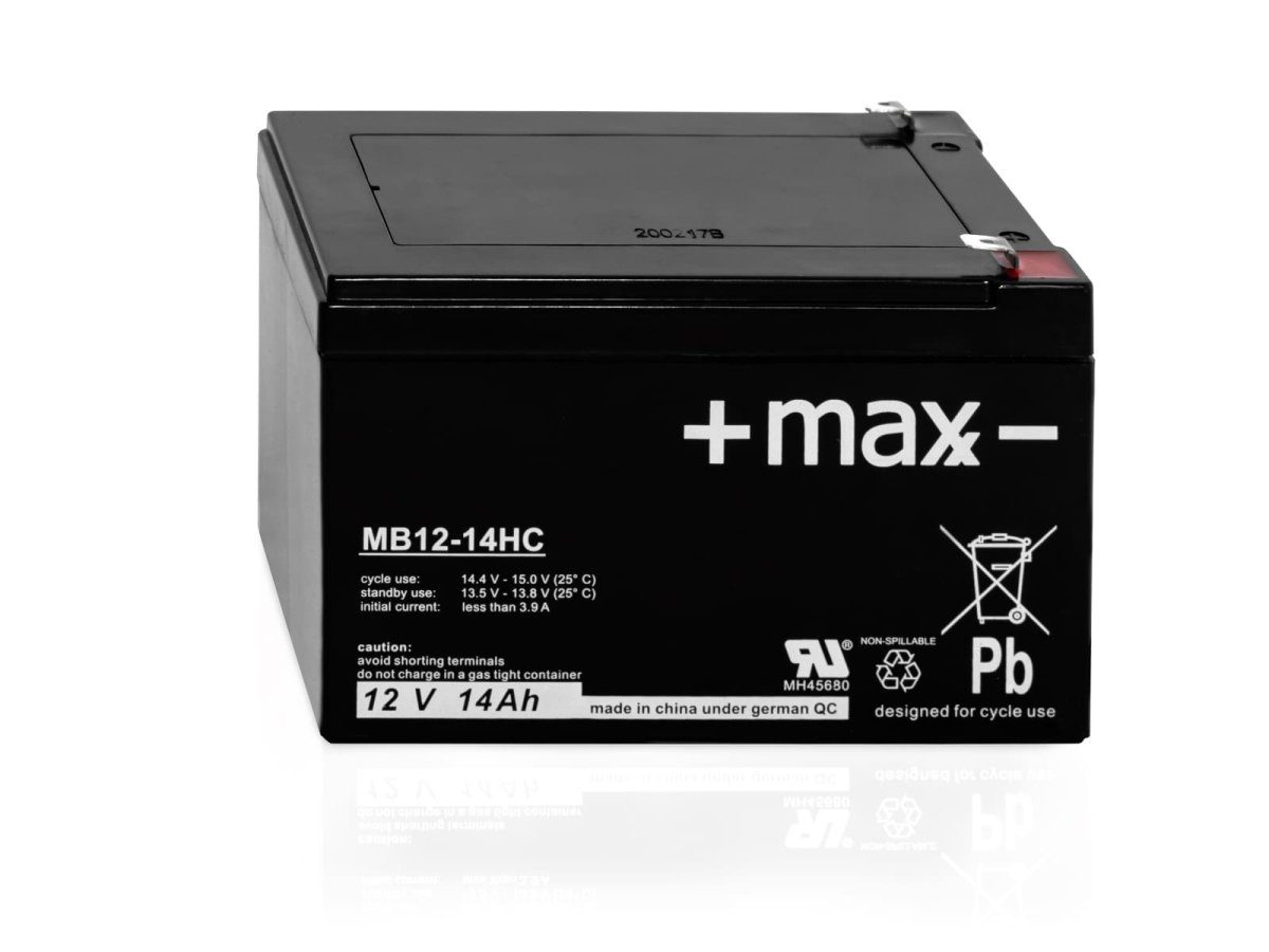 +maxx- 12V 14Ah passend für Windrad Windgenerator Windturbine Bleiakkus