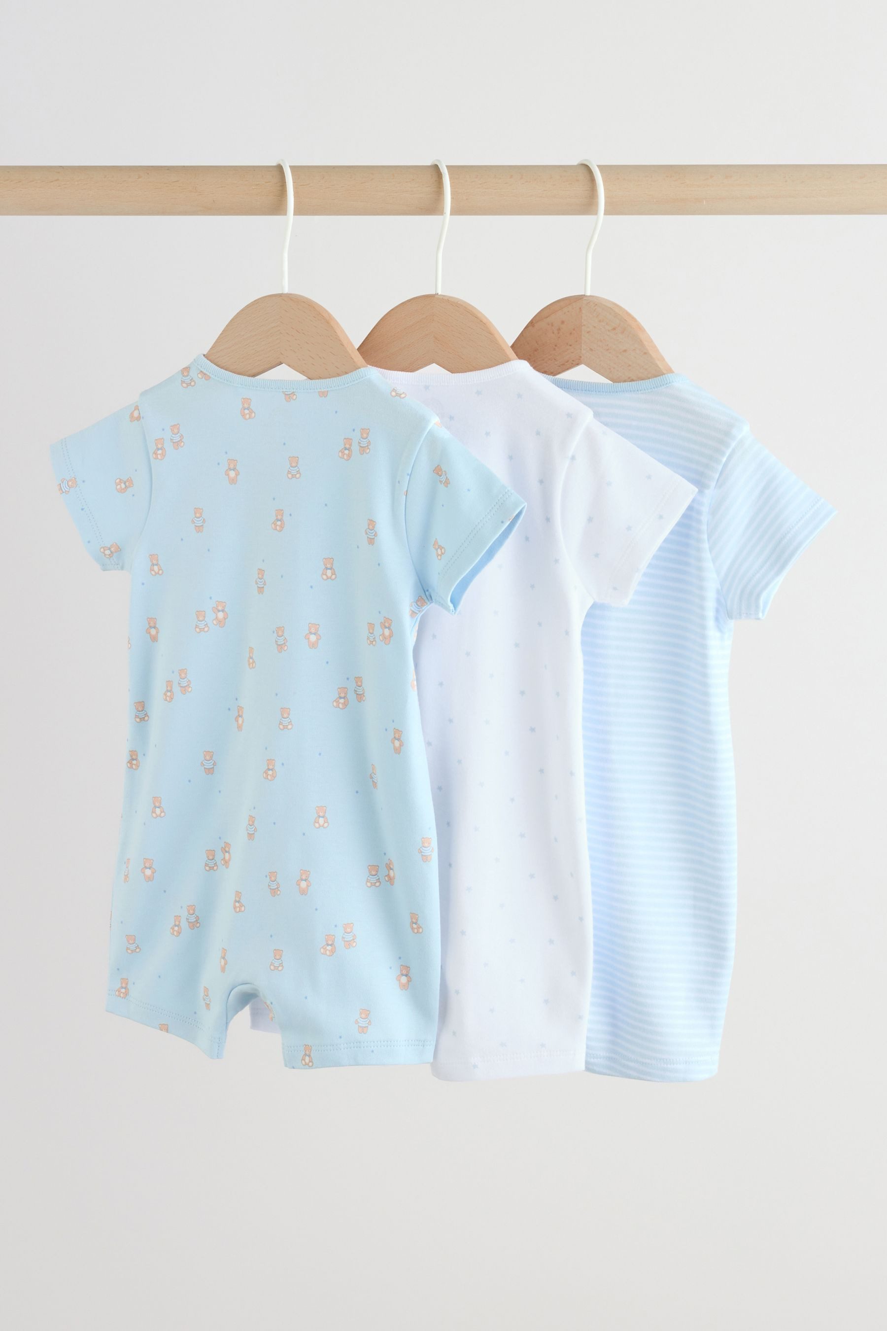 Next Strampler 3er-Pack Baby-Strampler mit 2-Wege-Reißverschluss (3-tlg)