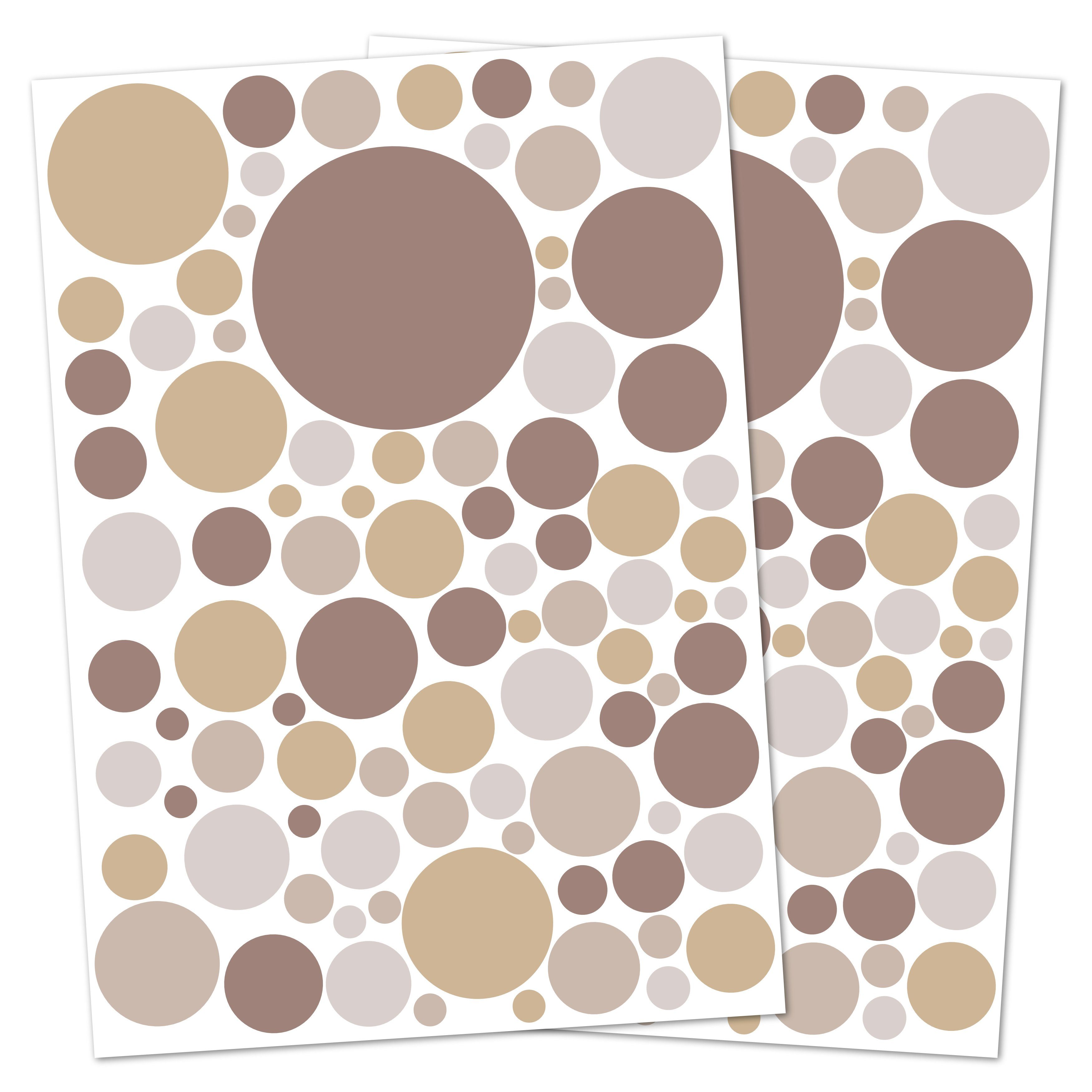 PUNALU Wandtattoo Kreis Set 176 Stück Wandtattoo Babyzimmer Kinderzimmer Kr günstig online kaufen