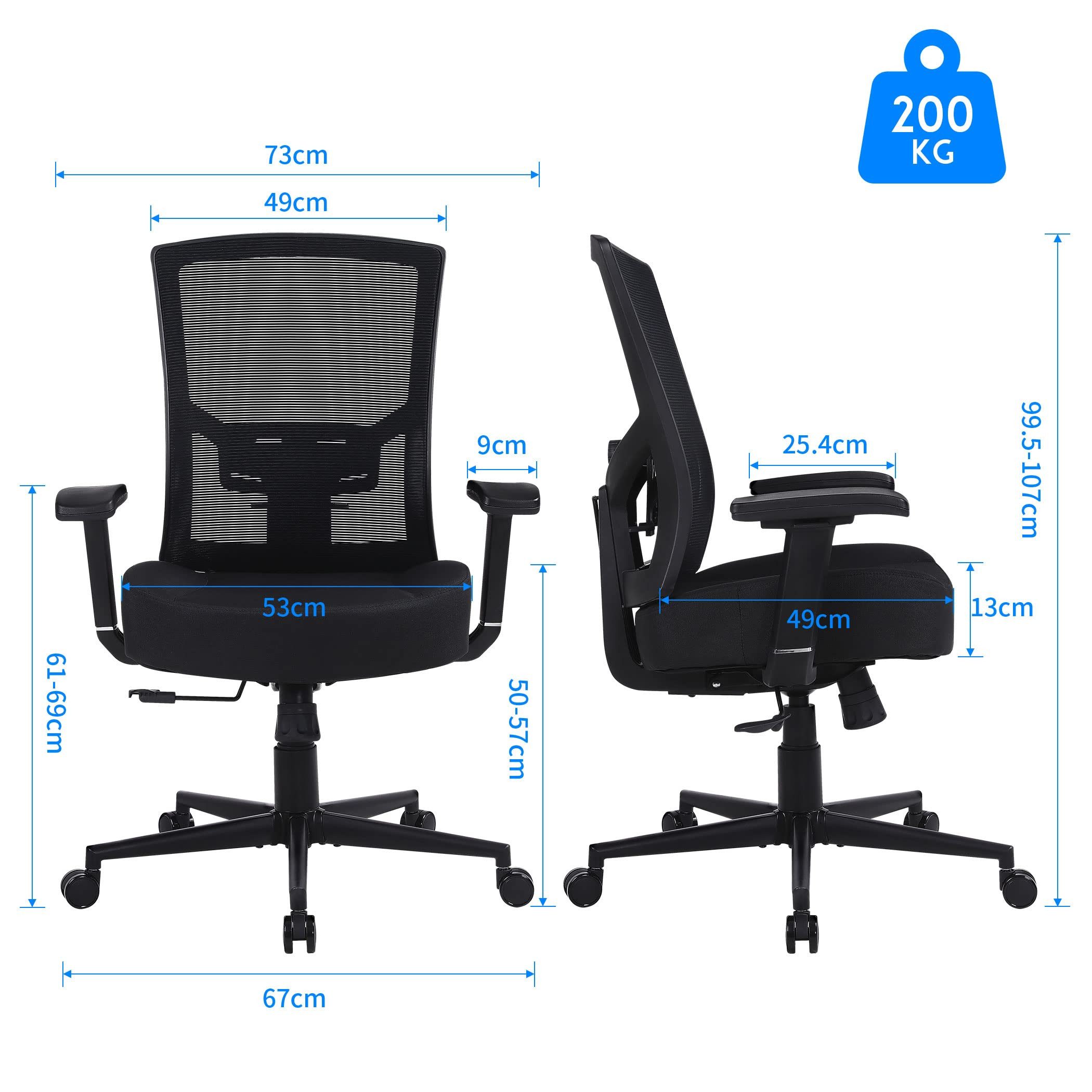 FANTASYLAB Bürostuhl Hoher Rücken Ergonomischer Stuhl günstig online kaufen