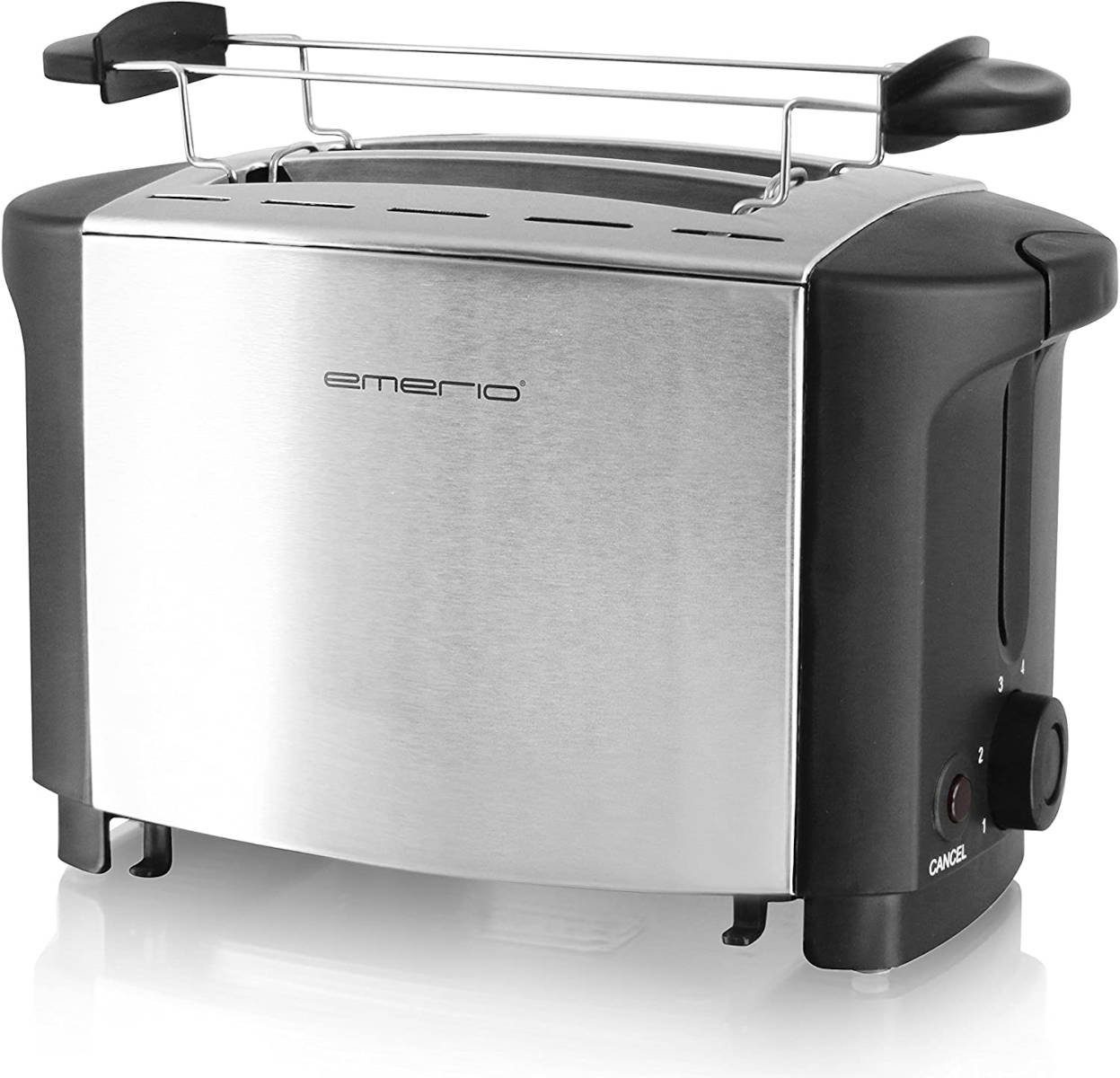 Emerio Toaster TO-108275.1 mit Brötchenaufsatz, 800 W