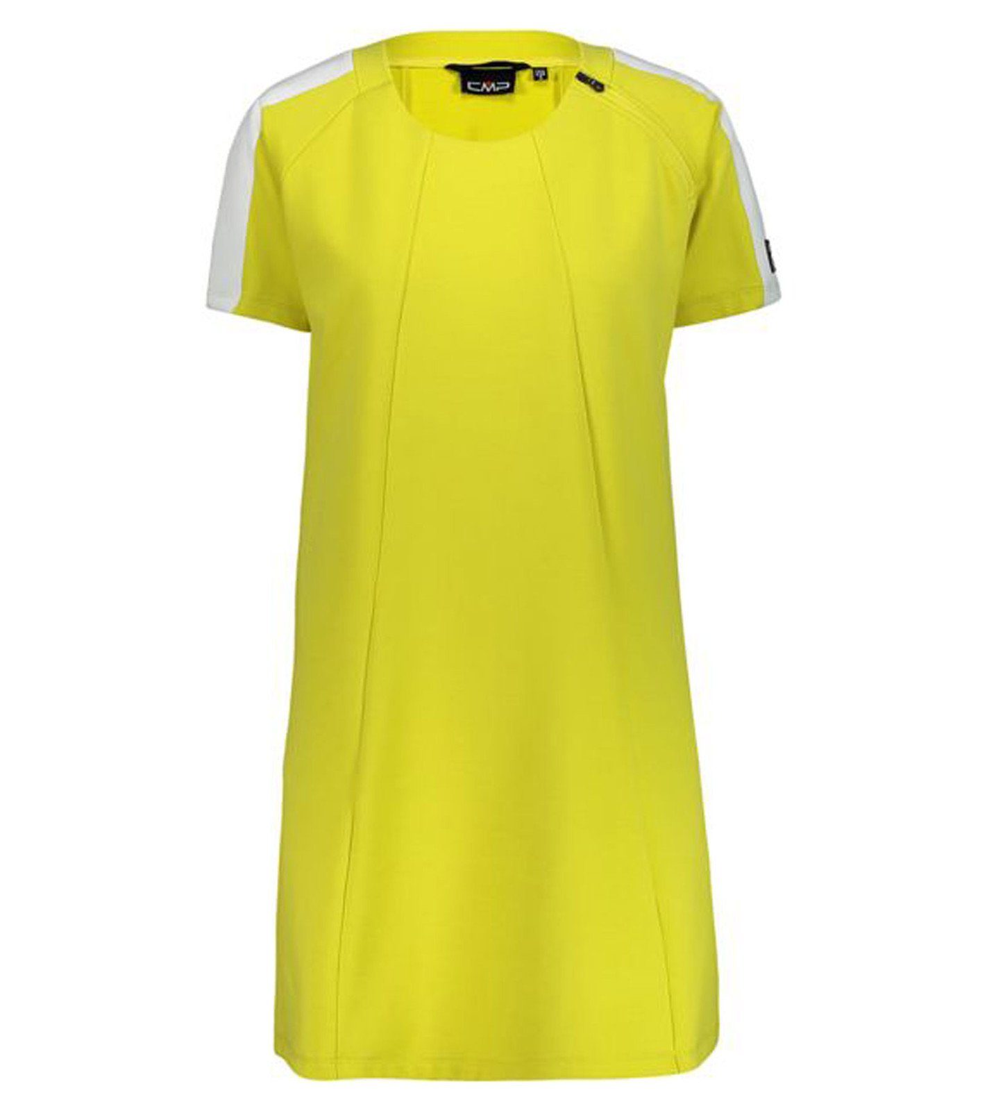 Damen Kleider CAMPAGNOLO Sommerkleid Campagnolo Kleid stylische Damen Jersey-Kleid aus Baumwollmischgewebe Freizeit-Kleid Gelb