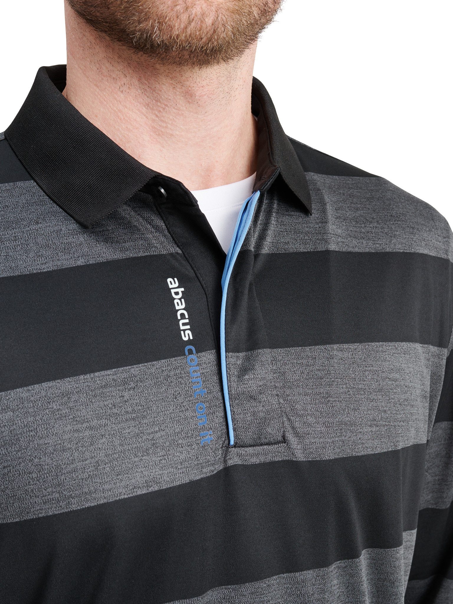 Abacus Sportswear Poloshirt Abacus Golf Polo Hudson Longsleeve Schwarz-Grau Herren