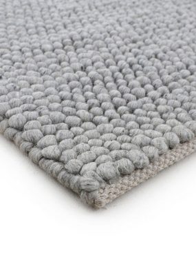 Teppich Calo, carpetfine, rechteckig, Höhe: 16 mm, Handweb Teppich, Uni Farben, meliert, handgewebt, 70% Wolle