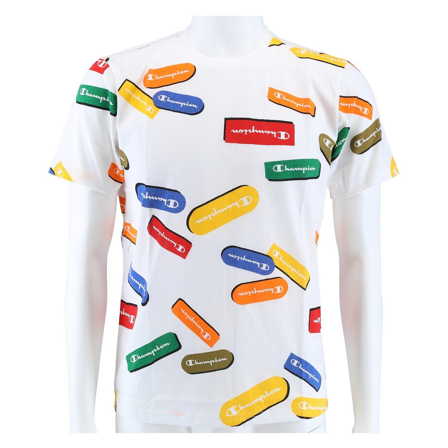 Champion T-Shirt Freizeit (Baumwolle) Allover Logo-Print günstig online kaufen