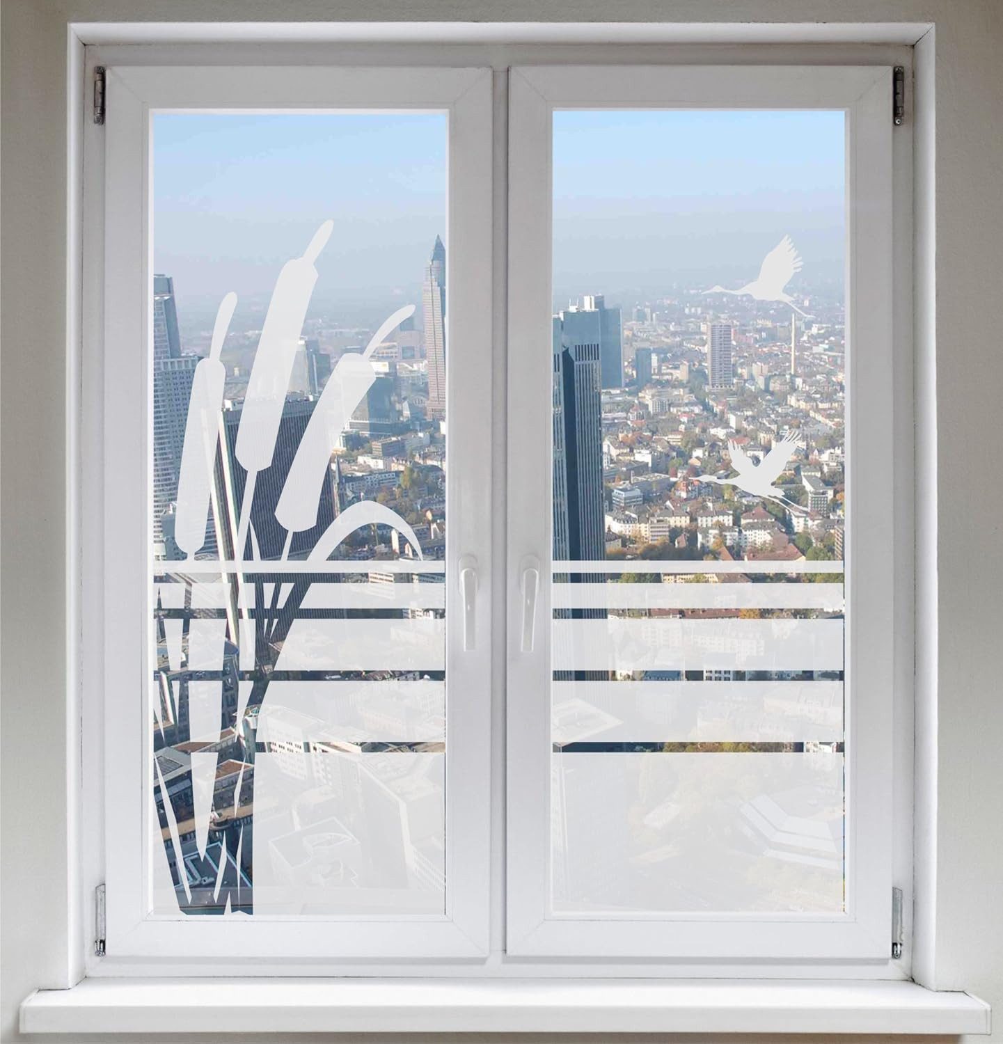 INDIGOS UG Fensterfolie Sichtschutzfolie Sonnenschutz Kranich günstig online kaufen