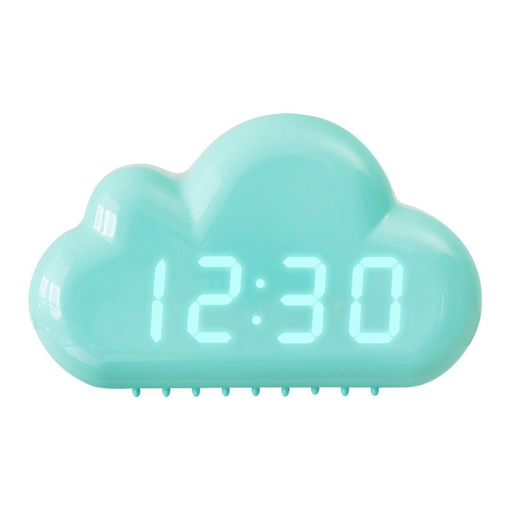 Dekorative Wecker Wecker mit Enthalten) blau Anzeige Wolkenuhr, Digital, Nicht Tischuhr (Batterie LED