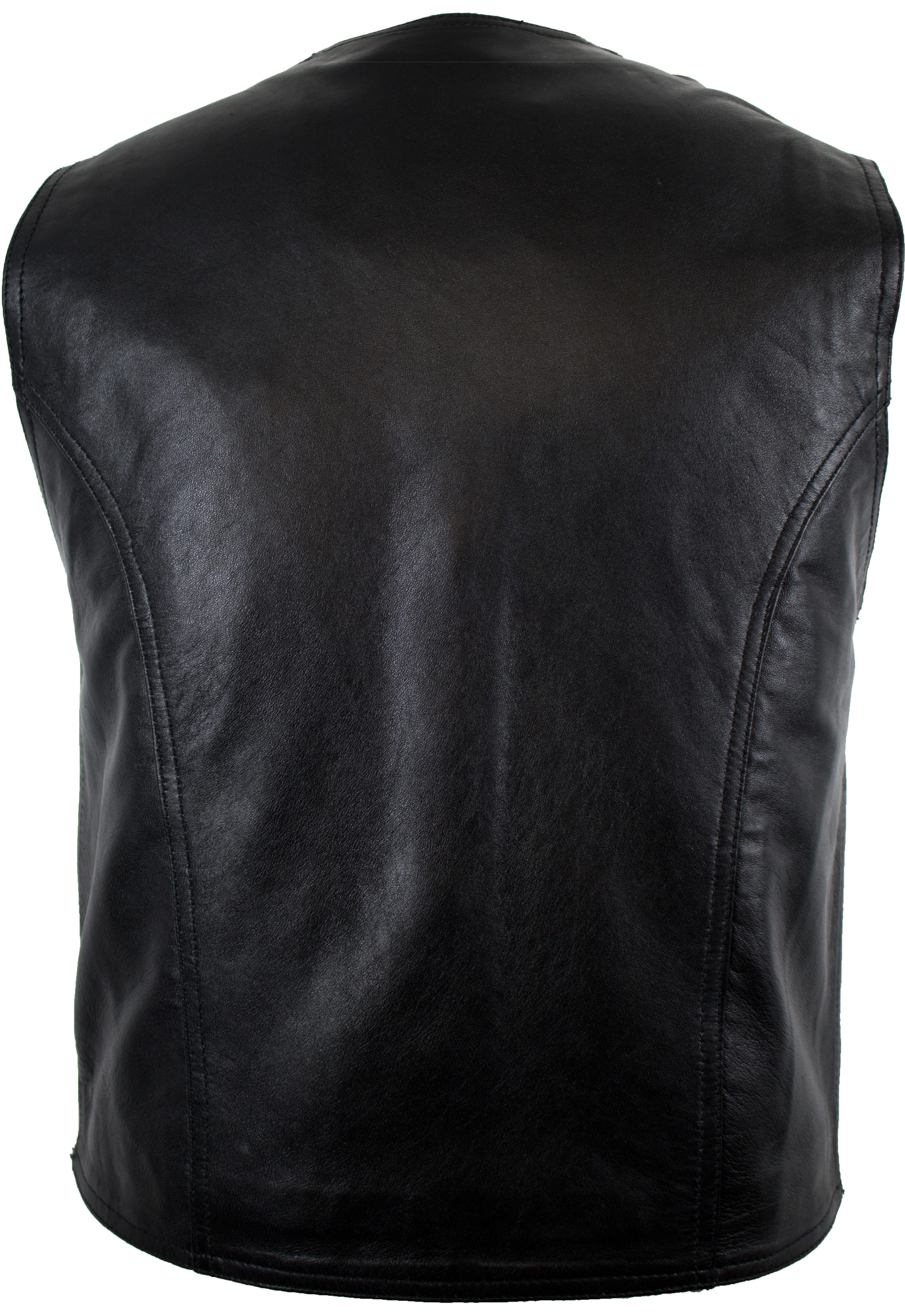 MDM Lederweste Klassische Herren Lederweste aus weichem Lamm Leder günstig online kaufen